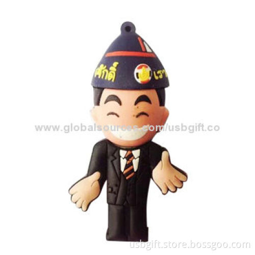 USB Memory, 8GB, PVC Material, Custom Doll Shape, Promotional Gift